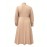 [Plus Size Elegant Maxi Dress] Elegant Plus Size Women's Beige Formal & Everyday Maxi Dress - Long Sleeve Flowy A-Line Skirt for Office, Parties, Casual Outfits | HRF194 | Quality Fabric, Professional Women