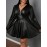 [Elegant Plus Size Dress] Plus Size Elegant V-Neck Lantern Sleeve A-Line Skirt Dress | Stretchy Fitted Party Dress with Belt, Long Sleeves & Deep Side Pockets for Casual to Formal Events, Versatile Fashion, Sophisticated Style, Smooth Texture
