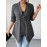 [Plus Size Cardigan] Plus Size - Women's Elegant Casual Cardigan - Long Sleeve, Asymmetrical Hem, Button- Front, Button Closure, Medium Stretch, Solid Color, Perfect for Fall/Winter, Casual Wear Cardigan | Asymmetrical Hemline | Button Closure Coat