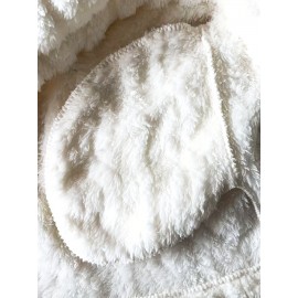 Plus Size - Women'S Cozy Fleece-Lined Hooded Jacket - Thick Warm Winter Coat with Pockets, Soft Plush Lining, Elegant Casual Outerwear for Fall & Winter