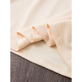 Summer Women's Letter Print Front and Back Fashion Short Sleeve T-Shirt, Comfortable Breathable Fabric, Casual Sporty Style, Suitable for Spring and Summer