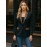 Women's Professional Blazer - Elegant Black & Golden button-front Jacket, Structured H-Silhouette for Office, Formal Events, Everyday - Machine Washable Non-Stretch Blazer Coat